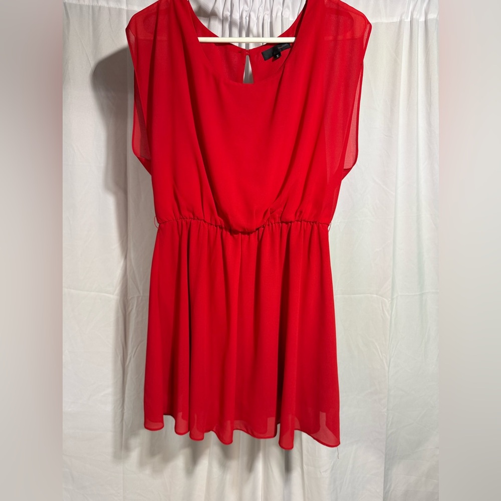 EUC Scarlet Red lined Blouse Sz M (5QZ)